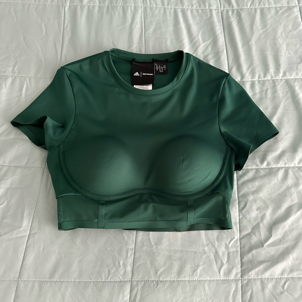 Ivy Park x Adidas Women's Green Crop Top